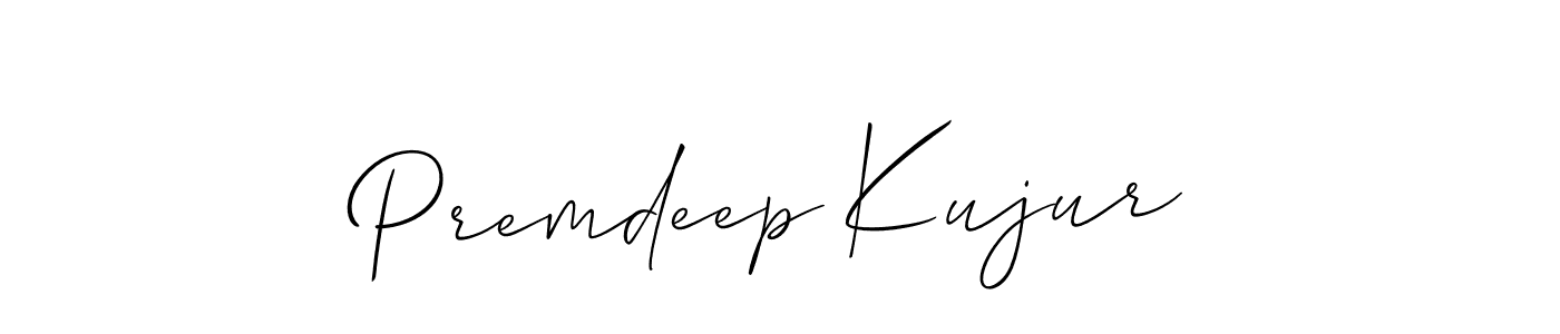 Make a beautiful signature design for name Premdeep Kujur. With this signature (Allison_Script) style, you can create a handwritten signature for free. Premdeep Kujur signature style 2 images and pictures png