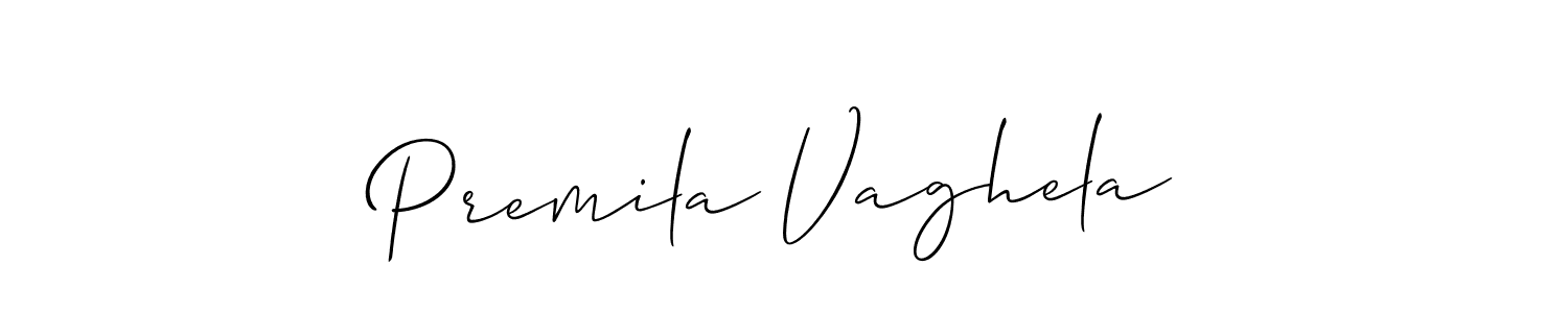It looks lik you need a new signature style for name Premila Vaghela. Design unique handwritten (Allison_Script) signature with our free signature maker in just a few clicks. Premila Vaghela signature style 2 images and pictures png