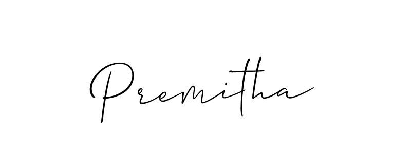 Make a beautiful signature design for name Premitha. Use this online signature maker to create a handwritten signature for free. Premitha signature style 2 images and pictures png