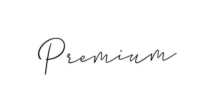Create a beautiful signature design for name Premium. With this signature (Allison_Script) fonts, you can make a handwritten signature for free. Premium signature style 2 images and pictures png