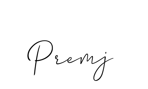 How to make Premj signature? Allison_Script is a professional autograph style. Create handwritten signature for Premj name. Premj signature style 2 images and pictures png