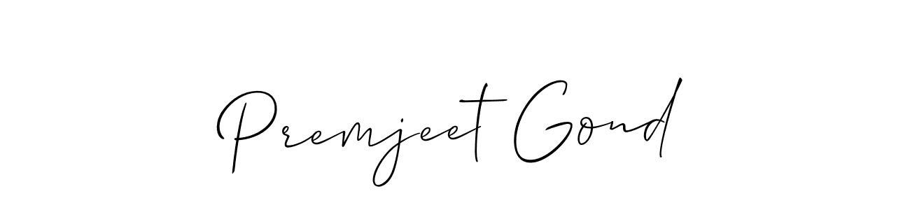 How to make Premjeet Gond signature? Allison_Script is a professional autograph style. Create handwritten signature for Premjeet Gond name. Premjeet Gond signature style 2 images and pictures png