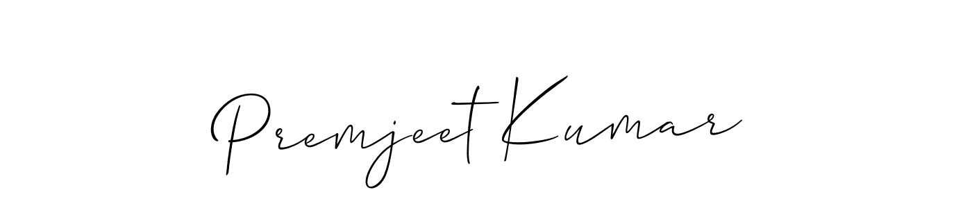 Premjeet Kumar stylish signature style. Best Handwritten Sign (Allison_Script) for my name. Handwritten Signature Collection Ideas for my name Premjeet Kumar. Premjeet Kumar signature style 2 images and pictures png