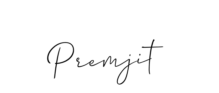 How to make Premjit signature? Allison_Script is a professional autograph style. Create handwritten signature for Premjit name. Premjit signature style 2 images and pictures png