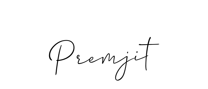 How to make Premjit signature? Allison_Script is a professional autograph style. Create handwritten signature for Premjit name. Premjit signature style 2 images and pictures png