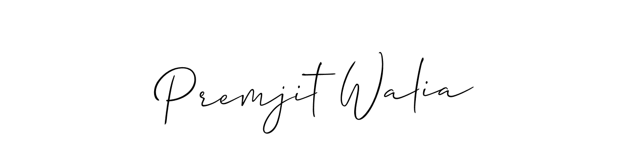 Best and Professional Signature Style for Premjit Walia. Allison_Script Best Signature Style Collection. Premjit Walia signature style 2 images and pictures png