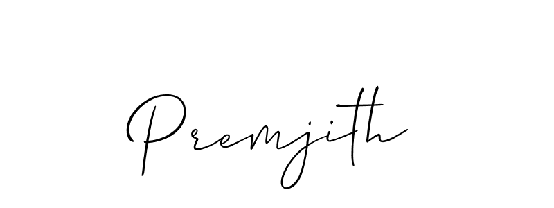 Similarly Allison_Script is the best handwritten signature design. Signature creator online .You can use it as an online autograph creator for name Premjith. Premjith signature style 2 images and pictures png