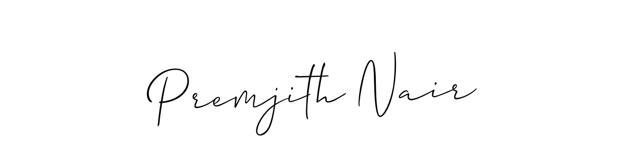 Also we have Premjith Nair name is the best signature style. Create professional handwritten signature collection using Allison_Script autograph style. Premjith Nair signature style 2 images and pictures png