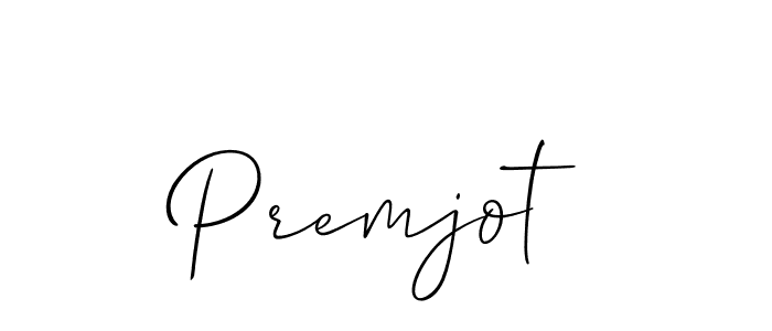 How to make Premjot signature? Allison_Script is a professional autograph style. Create handwritten signature for Premjot name. Premjot signature style 2 images and pictures png