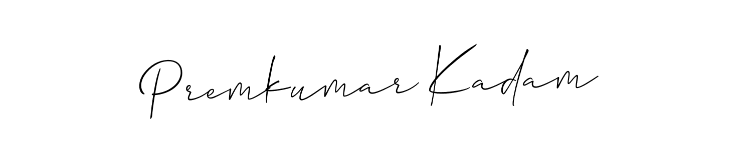 This is the best signature style for the Premkumar Kadam name. Also you like these signature font (Allison_Script). Mix name signature. Premkumar Kadam signature style 2 images and pictures png