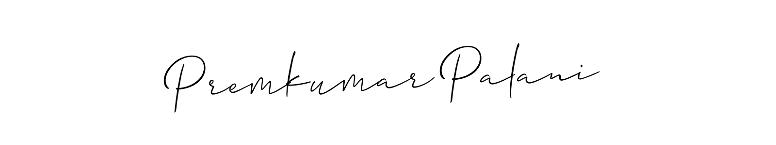 You should practise on your own different ways (Allison_Script) to write your name (Premkumar Palani) in signature. don't let someone else do it for you. Premkumar Palani signature style 2 images and pictures png