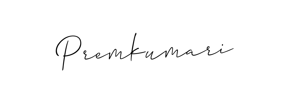 Make a beautiful signature design for name Premkumari. With this signature (Allison_Script) style, you can create a handwritten signature for free. Premkumari signature style 2 images and pictures png