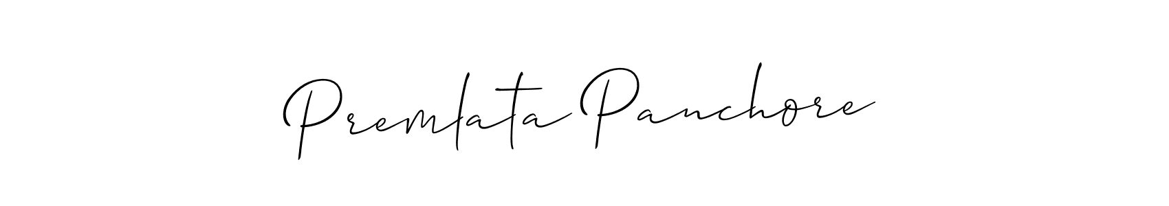 Use a signature maker to create a handwritten signature online. With this signature software, you can design (Allison_Script) your own signature for name Premlata Panchore. Premlata Panchore signature style 2 images and pictures png