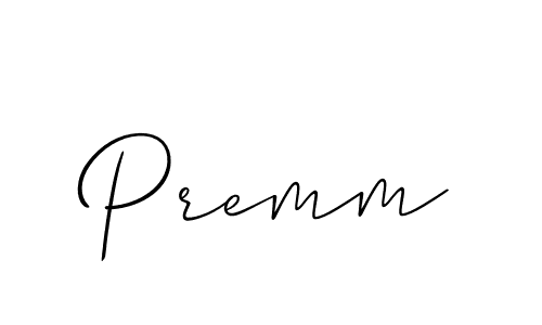 How to make Premm name signature. Use Allison_Script style for creating short signs online. This is the latest handwritten sign. Premm signature style 2 images and pictures png