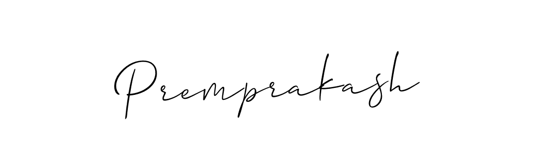 How to make Premprakash signature? Allison_Script is a professional autograph style. Create handwritten signature for Premprakash name. Premprakash signature style 2 images and pictures png