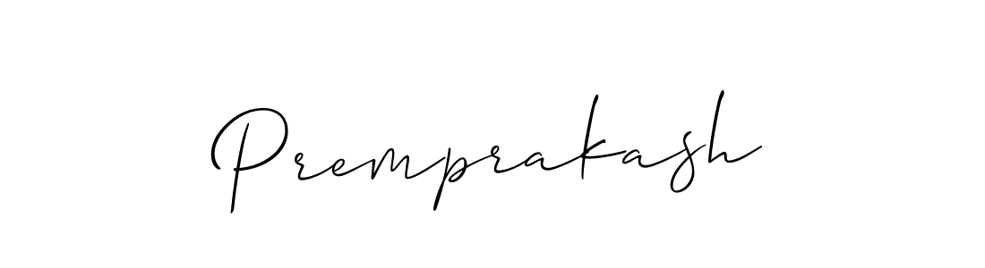 How to make Premprakash signature? Allison_Script is a professional autograph style. Create handwritten signature for Premprakash name. Premprakash signature style 2 images and pictures png