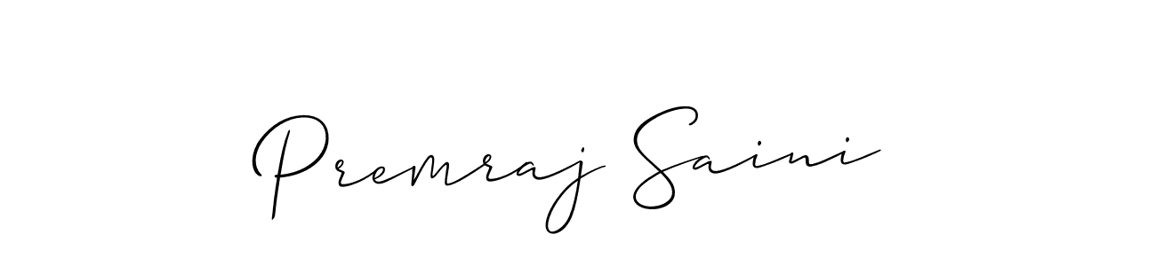 Design your own signature with our free online signature maker. With this signature software, you can create a handwritten (Allison_Script) signature for name Premraj Saini. Premraj Saini signature style 2 images and pictures png