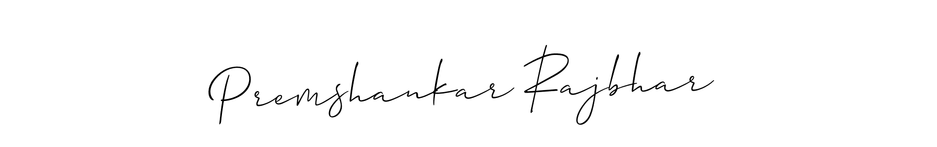 Design your own signature with our free online signature maker. With this signature software, you can create a handwritten (Allison_Script) signature for name Premshankar Rajbhar. Premshankar Rajbhar signature style 2 images and pictures png
