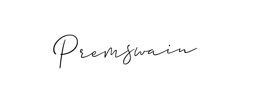 Make a beautiful signature design for name Premswain. With this signature (Allison_Script) style, you can create a handwritten signature for free. Premswain signature style 2 images and pictures png