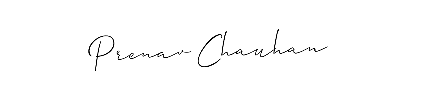 Use a signature maker to create a handwritten signature online. With this signature software, you can design (Allison_Script) your own signature for name Prenav Chauhan. Prenav Chauhan signature style 2 images and pictures png