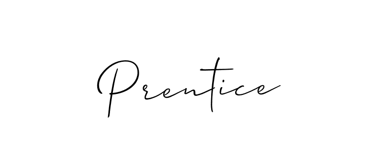 How to make Prentice signature? Allison_Script is a professional autograph style. Create handwritten signature for Prentice name. Prentice signature style 2 images and pictures png