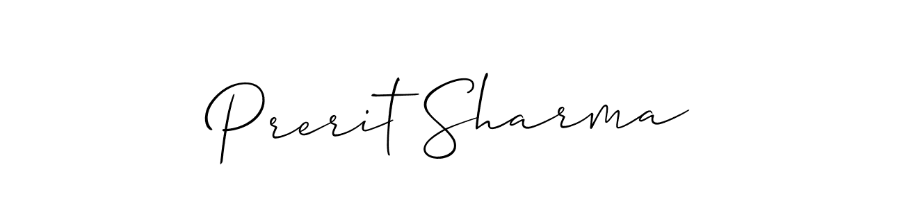 You should practise on your own different ways (Allison_Script) to write your name (Prerit Sharma) in signature. don't let someone else do it for you. Prerit Sharma signature style 2 images and pictures png