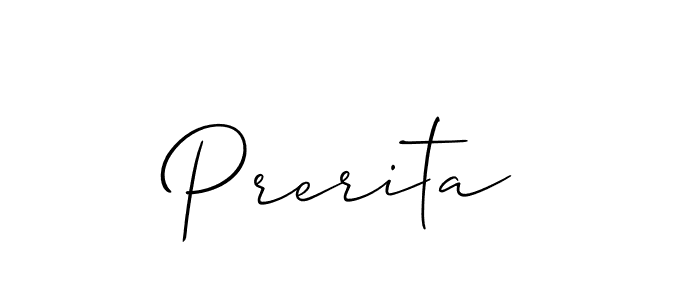 Create a beautiful signature design for name Prerita. With this signature (Allison_Script) fonts, you can make a handwritten signature for free. Prerita signature style 2 images and pictures png