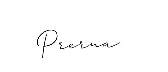 How to make Prerna  name signature. Use Allison_Script style for creating short signs online. This is the latest handwritten sign. Prerna  signature style 2 images and pictures png