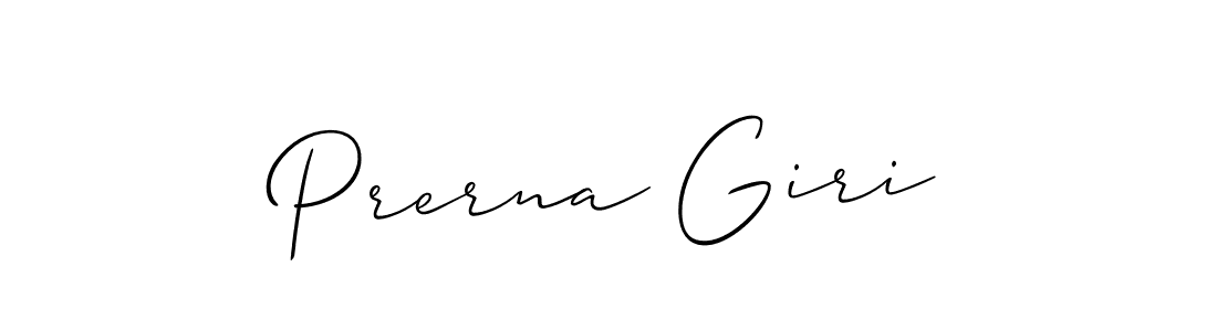 Design your own signature with our free online signature maker. With this signature software, you can create a handwritten (Allison_Script) signature for name Prerna Giri. Prerna Giri signature style 2 images and pictures png