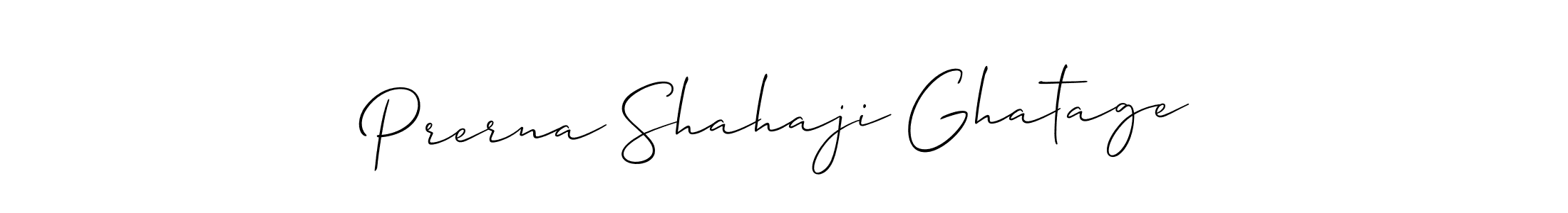 Make a beautiful signature design for name Prerna Shahaji Ghatage. With this signature (Allison_Script) style, you can create a handwritten signature for free. Prerna Shahaji Ghatage signature style 2 images and pictures png