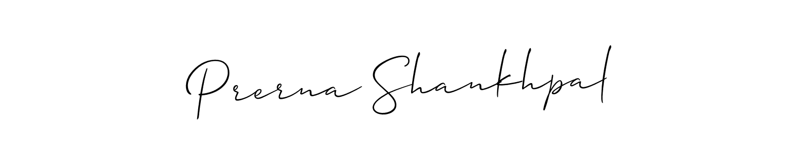 Create a beautiful signature design for name Prerna Shankhpal. With this signature (Allison_Script) fonts, you can make a handwritten signature for free. Prerna Shankhpal signature style 2 images and pictures png