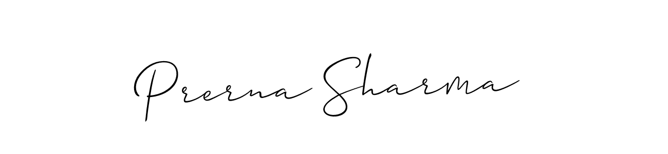 Allison_Script is a professional signature style that is perfect for those who want to add a touch of class to their signature. It is also a great choice for those who want to make their signature more unique. Get Prerna Sharma name to fancy signature for free. Prerna Sharma signature style 2 images and pictures png