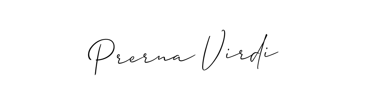 Make a beautiful signature design for name Prerna Virdi. Use this online signature maker to create a handwritten signature for free. Prerna Virdi signature style 2 images and pictures png