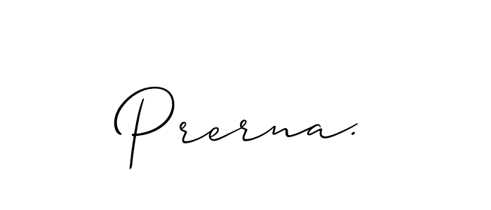 How to make Prerna. name signature. Use Allison_Script style for creating short signs online. This is the latest handwritten sign. Prerna. signature style 2 images and pictures png