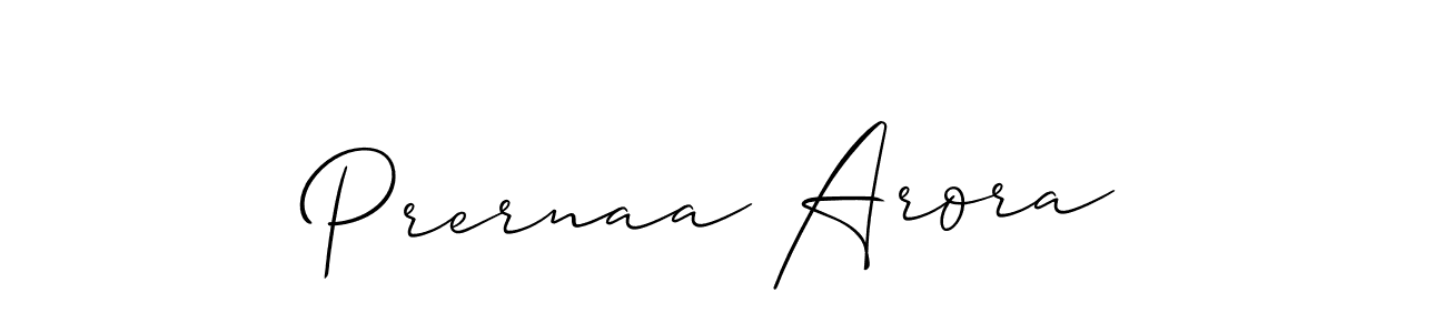 Prernaa Arora stylish signature style. Best Handwritten Sign (Allison_Script) for my name. Handwritten Signature Collection Ideas for my name Prernaa Arora. Prernaa Arora signature style 2 images and pictures png