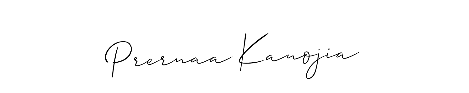 Similarly Allison_Script is the best handwritten signature design. Signature creator online .You can use it as an online autograph creator for name Prernaa Kanojia. Prernaa Kanojia signature style 2 images and pictures png
