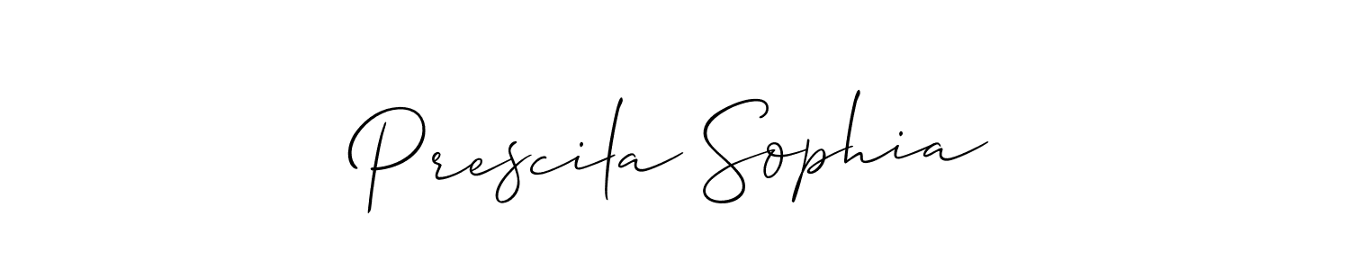 You should practise on your own different ways (Allison_Script) to write your name (Prescila Sophia) in signature. don't let someone else do it for you. Prescila Sophia signature style 2 images and pictures png