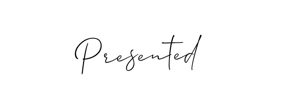 Similarly Allison_Script is the best handwritten signature design. Signature creator online .You can use it as an online autograph creator for name Presented. Presented signature style 2 images and pictures png