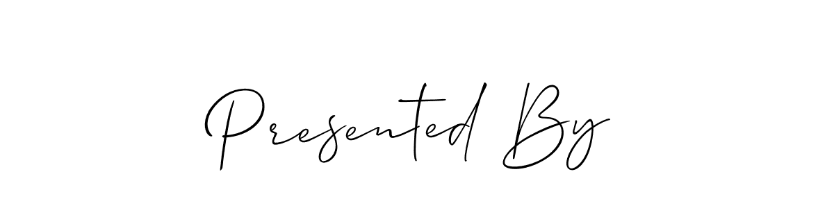 Also we have Presented By name is the best signature style. Create professional handwritten signature collection using Allison_Script autograph style. Presented By signature style 2 images and pictures png