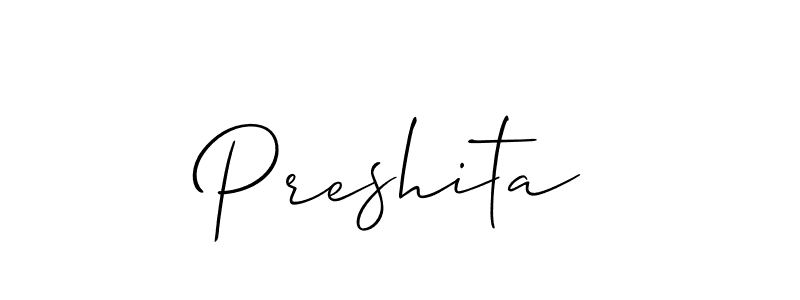 Make a beautiful signature design for name Preshita. Use this online signature maker to create a handwritten signature for free. Preshita signature style 2 images and pictures png