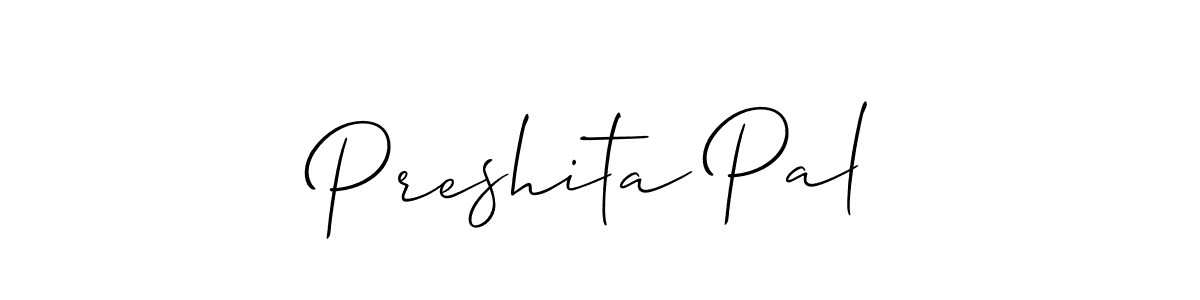 Also we have Preshita Pal name is the best signature style. Create professional handwritten signature collection using Allison_Script autograph style. Preshita Pal signature style 2 images and pictures png