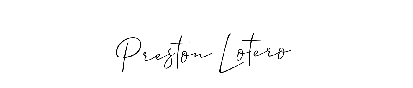 Best and Professional Signature Style for Preston Lotero. Allison_Script Best Signature Style Collection. Preston Lotero signature style 2 images and pictures png