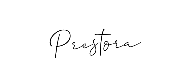 Check out images of Autograph of Prestora name. Actor Prestora Signature Style. Allison_Script is a professional sign style online. Prestora signature style 2 images and pictures png