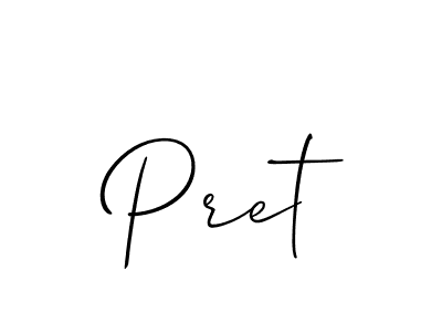Also You can easily find your signature by using the search form. We will create Pret name handwritten signature images for you free of cost using Allison_Script sign style. Pret signature style 2 images and pictures png