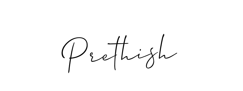 How to make Prethish signature? Allison_Script is a professional autograph style. Create handwritten signature for Prethish name. Prethish signature style 2 images and pictures png