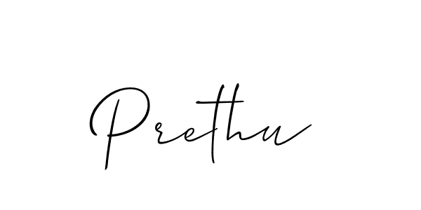 How to make Prethu signature? Allison_Script is a professional autograph style. Create handwritten signature for Prethu name. Prethu signature style 2 images and pictures png