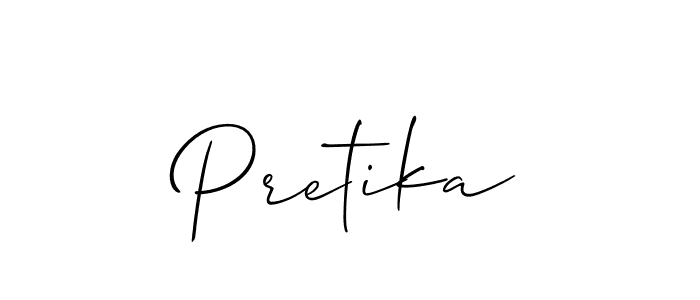 Make a beautiful signature design for name Pretika. Use this online signature maker to create a handwritten signature for free. Pretika signature style 2 images and pictures png