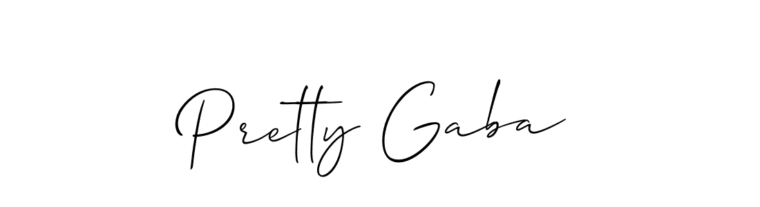 How to make Pretty Gaba name signature. Use Allison_Script style for creating short signs online. This is the latest handwritten sign. Pretty Gaba signature style 2 images and pictures png