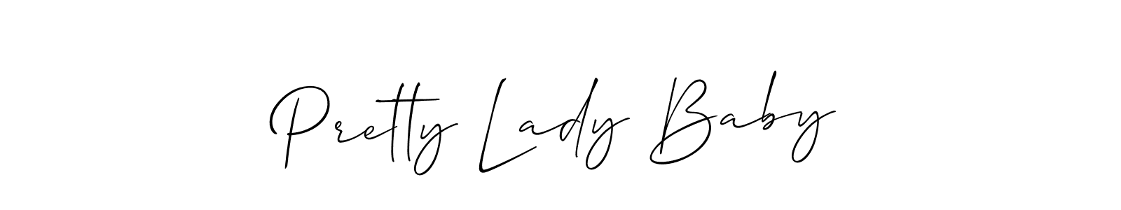 The best way (Allison_Script) to make a short signature is to pick only two or three words in your name. The name Pretty Lady Baby include a total of six letters. For converting this name. Pretty Lady Baby signature style 2 images and pictures png
