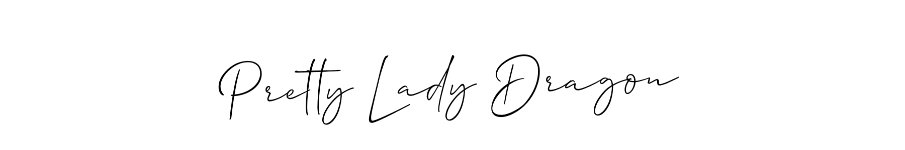 Allison_Script is a professional signature style that is perfect for those who want to add a touch of class to their signature. It is also a great choice for those who want to make their signature more unique. Get Pretty Lady Dragon name to fancy signature for free. Pretty Lady Dragon signature style 2 images and pictures png